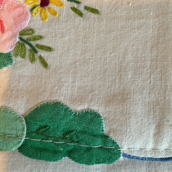 VINTAGE COTTON HAND EMBROIDERED CLUTCH PURSE - STUNNING - NEVER BEEN USED - Picture 3 of 11